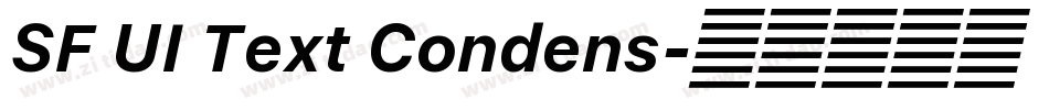 SF UI Text Condens字体转换